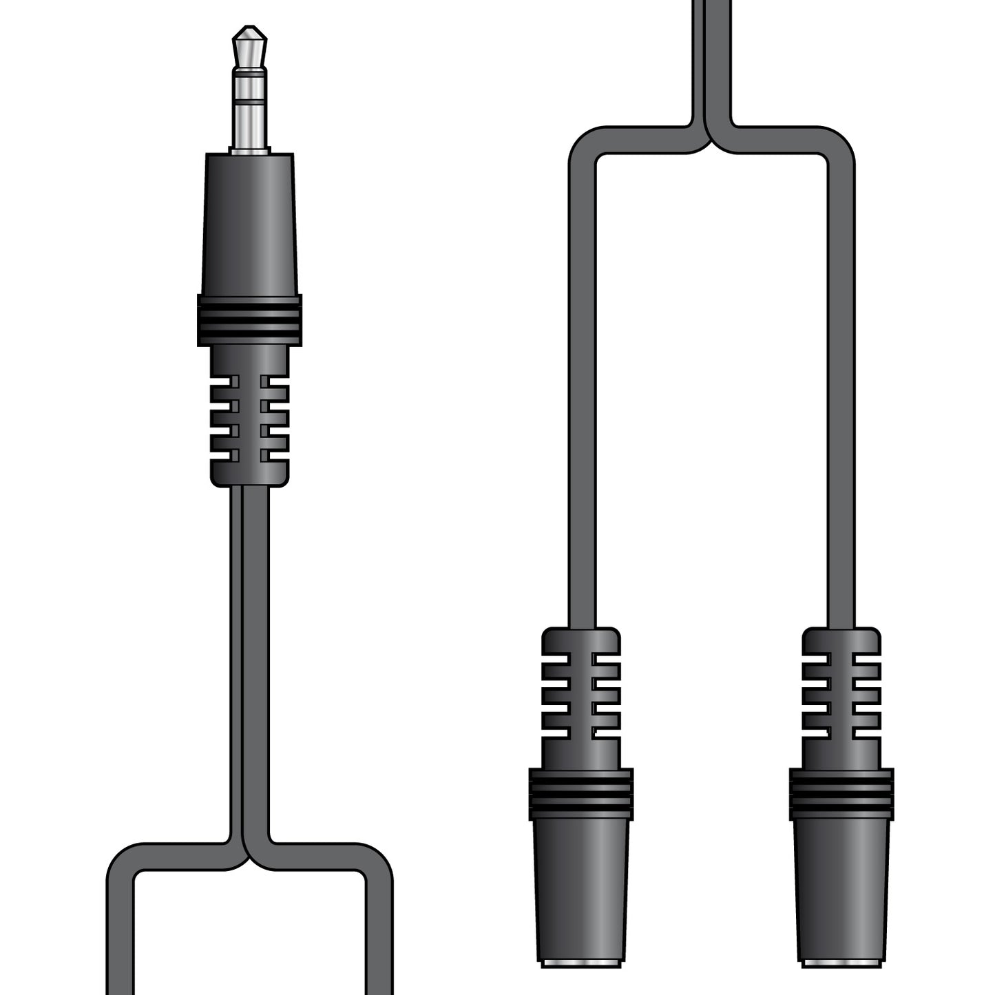 AV Link 3.5mm Stereo - 2x3.5mm Stereo 1.2m - Audio Cables available at Foulds Guitars Derby