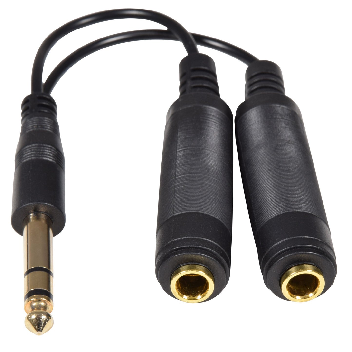 AV Link 6.3mm Stereo - 2x6.3mm Stereo 0.2m - Audio Cables available at Foulds Guitars Derby