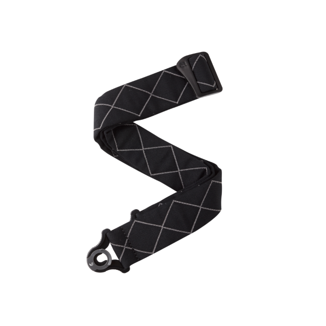 D'Addario Auto Lock Strap -Black Diamond - General available at Foulds Guitars Derby