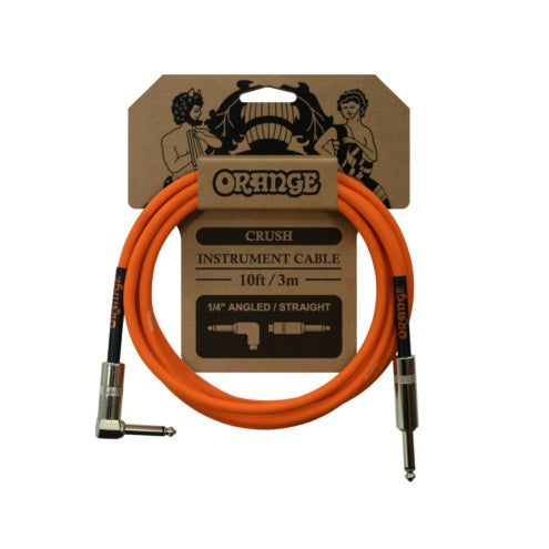 Orange Crush 10ft Cable Angled - Right Angled available at Foulds Guitars Derby
