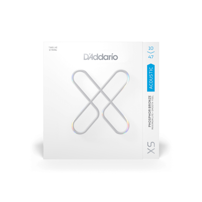 D'Addario XS Phosphor Bronze Twelve Strings 10 - 47 - Acoustic Guitar Strings available at Foulds Guitars Derby