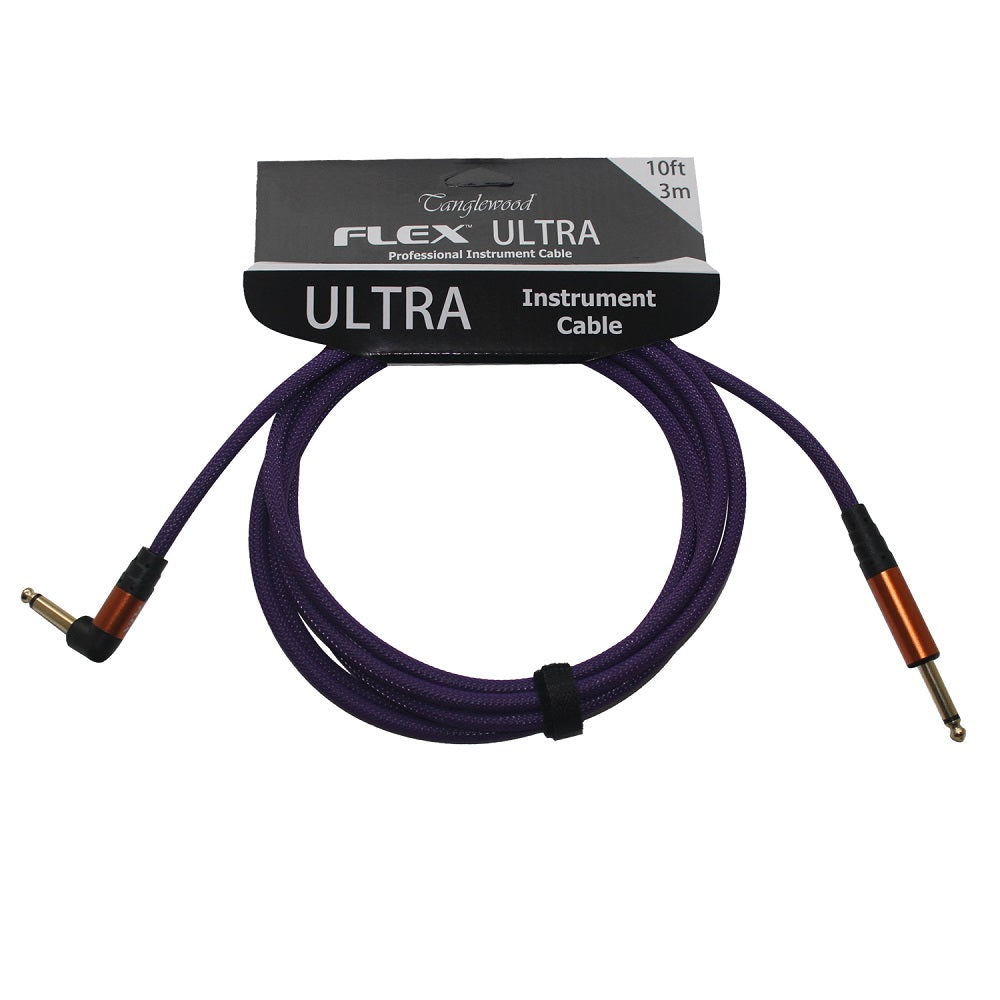 Flex Ultra 3m Cable - Blackberry Angled - Right Angled available at Foulds Guitars Derby