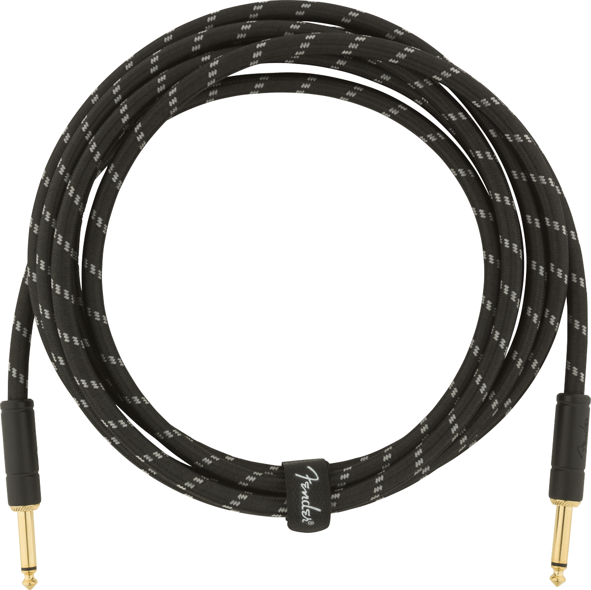Fender 10' Deluxe Black Tweed Guitar Cable - Straight