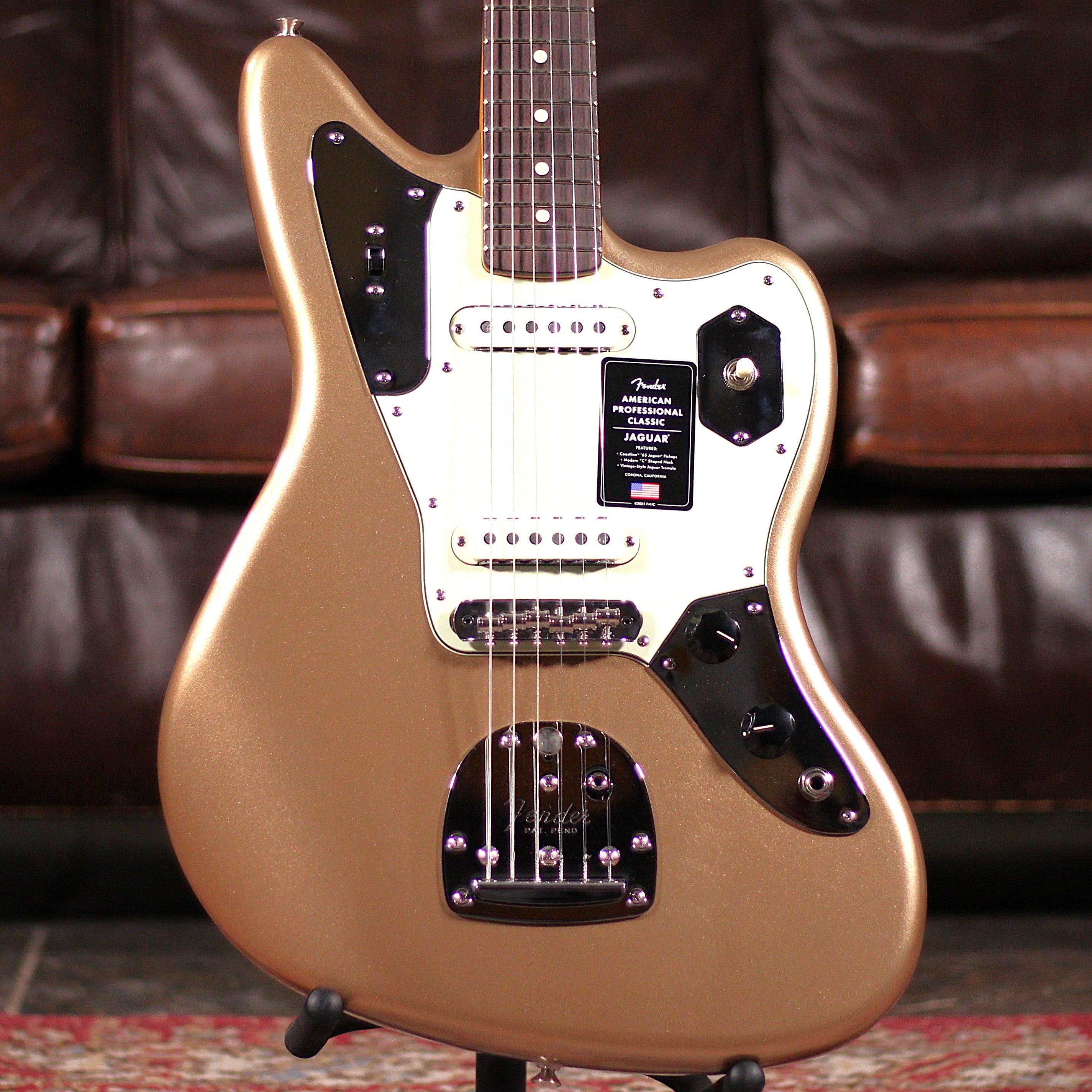 Fender American Pro Classic Jaguar - Firemist Gold – Foulds Guitars
