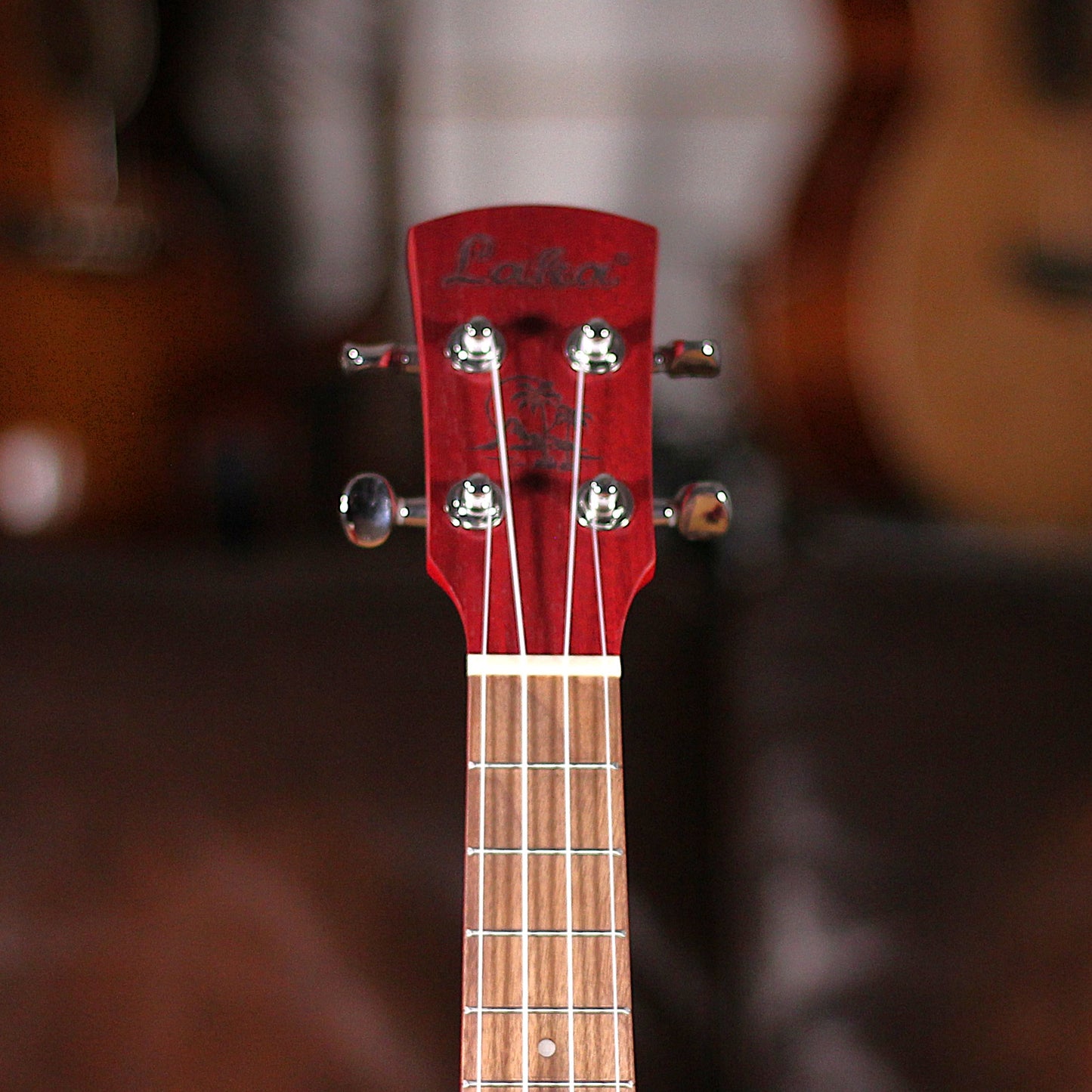 Laka Sapele Series Concert Ukulele - Red