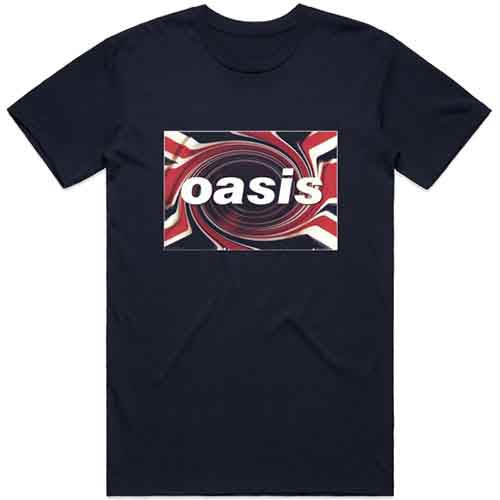 Oasis Union Jack Logo T-Shirt - T Shirts available at Foulds Guitars Derby