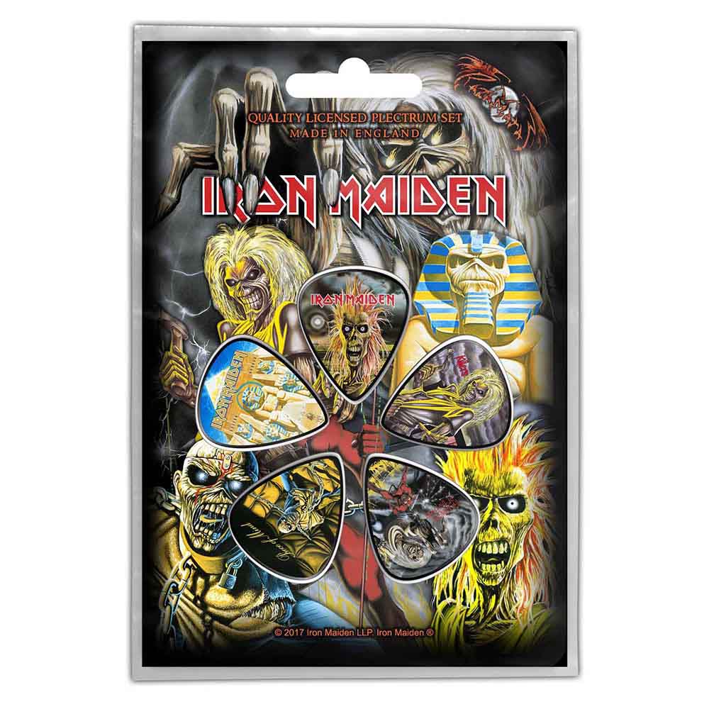 Iron Maiden "Early Albums" Picks 5 Pack - Picks available at Foulds Guitars Derby