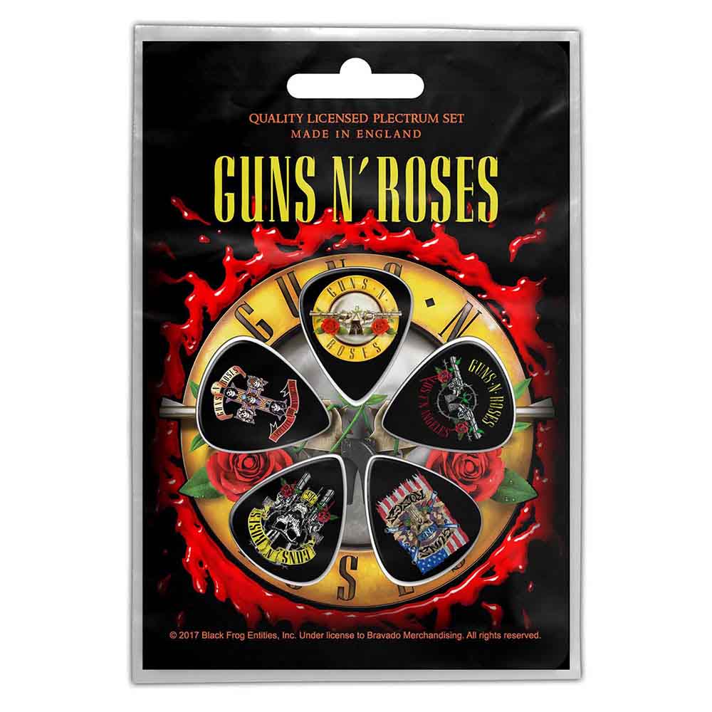 Guns n' Roses Logos Picks 5 Pack - Picks available at Foulds Guitars Derby