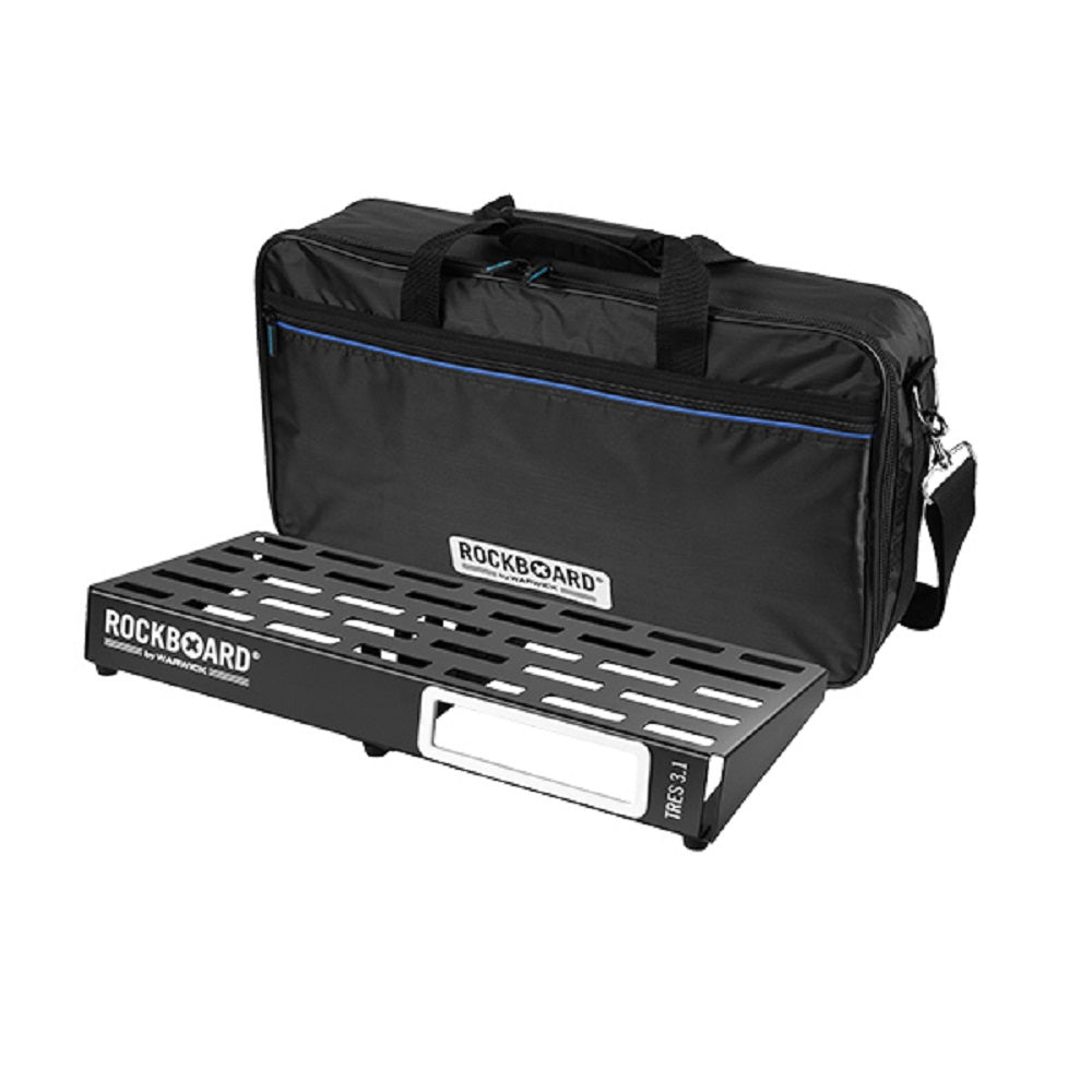 Rockboard TRES 3.1 with Gig Bag - Pedal Boards available at Foulds Guitars Derby