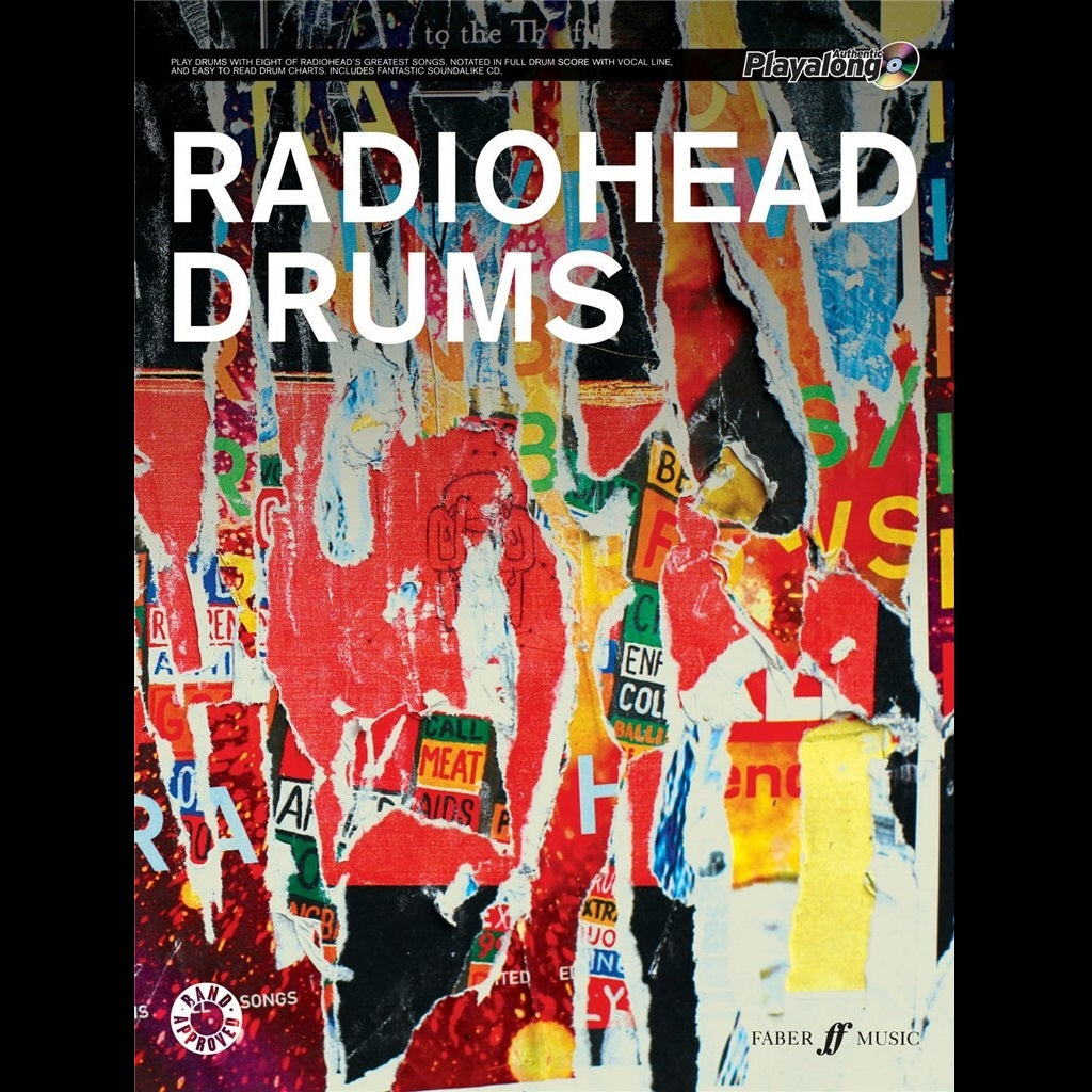 Authentic Playalong Radiohead Drums - Drum Song Books available at Foulds Guitars Derby