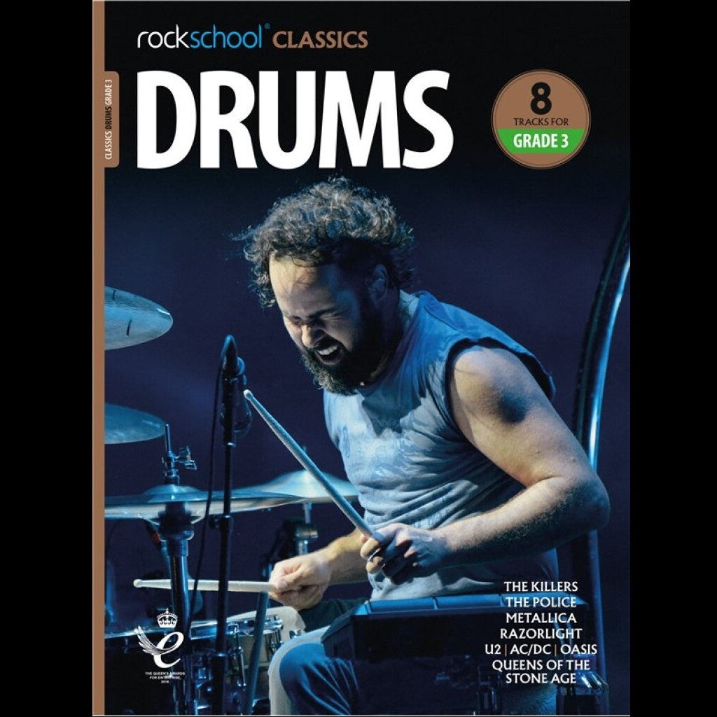 Rockschool Classics Drums Grade 3 2018 - Drum Exam Music available at Foulds Guitars Derby