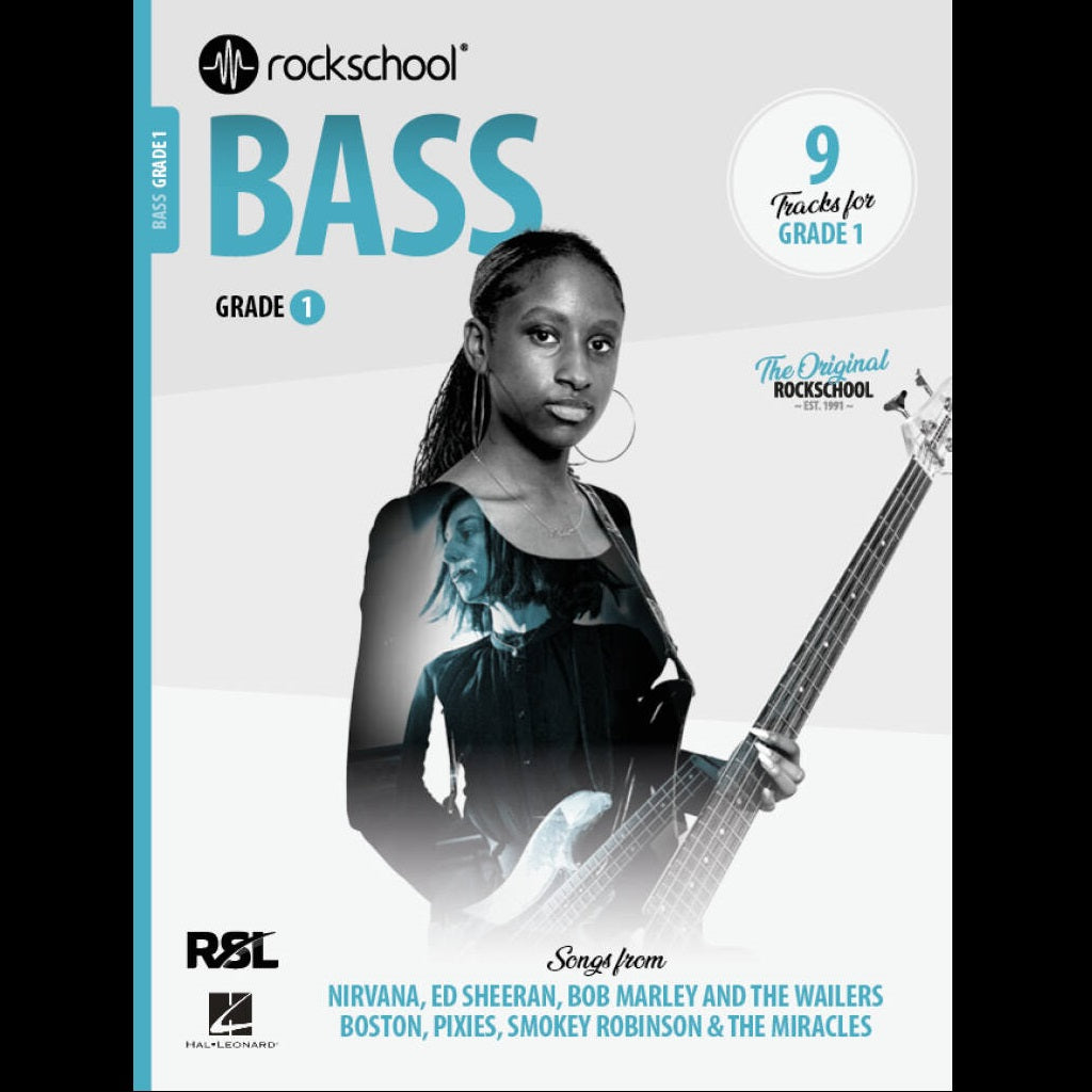 Rockschool Bass Grade 1 (2024) - Bass Exam Books available at Foulds Guitars Derby