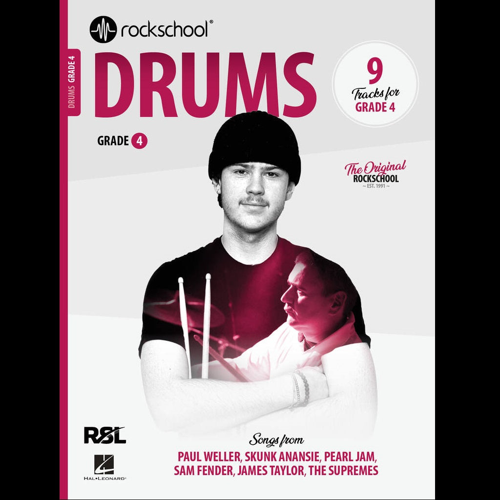 Rockschool Drums Grade 4 (2024) - Drum Exam Music available at Foulds Guitars Derby