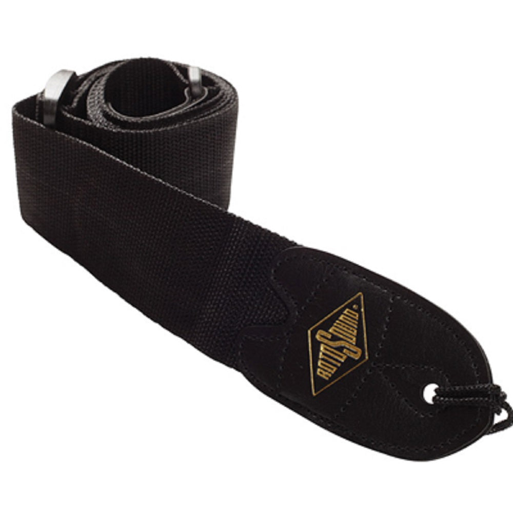 Rotosound Webbing Strap Black - Straps available at Foulds Guitars Derby
