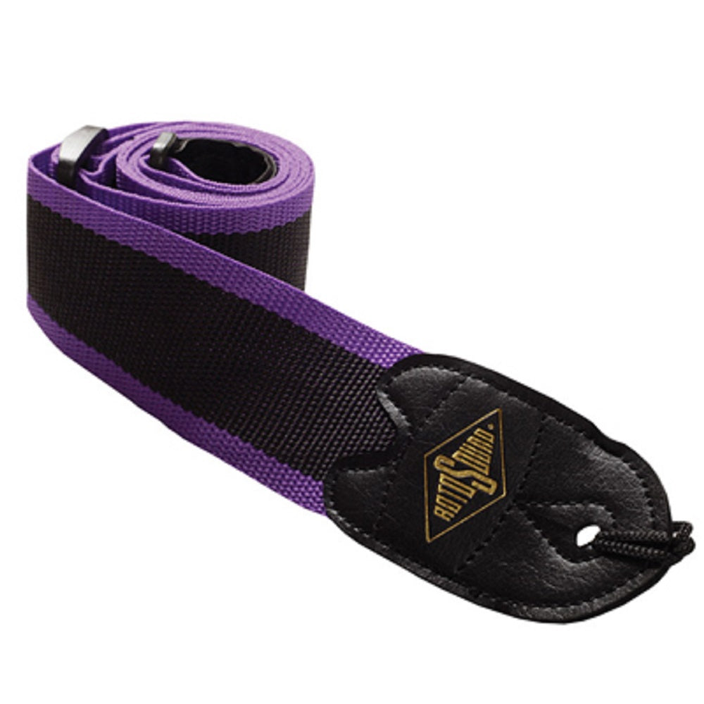 Rotosound Webbing Strap Lilac Stripe - Straps available at Foulds Guitars Derby