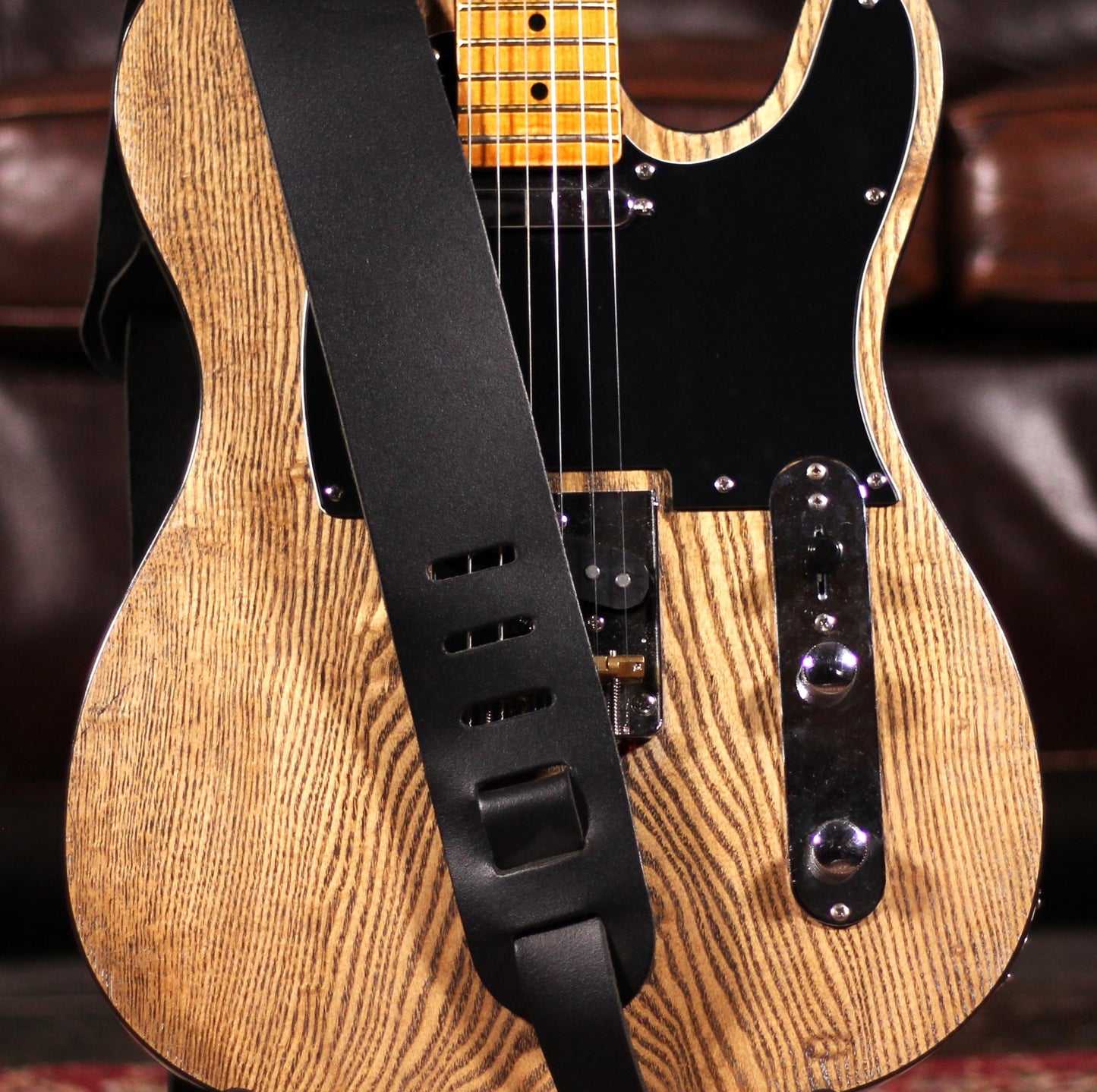 Stones Standard Leather Strap - Straps available at Foulds Guitars Derby