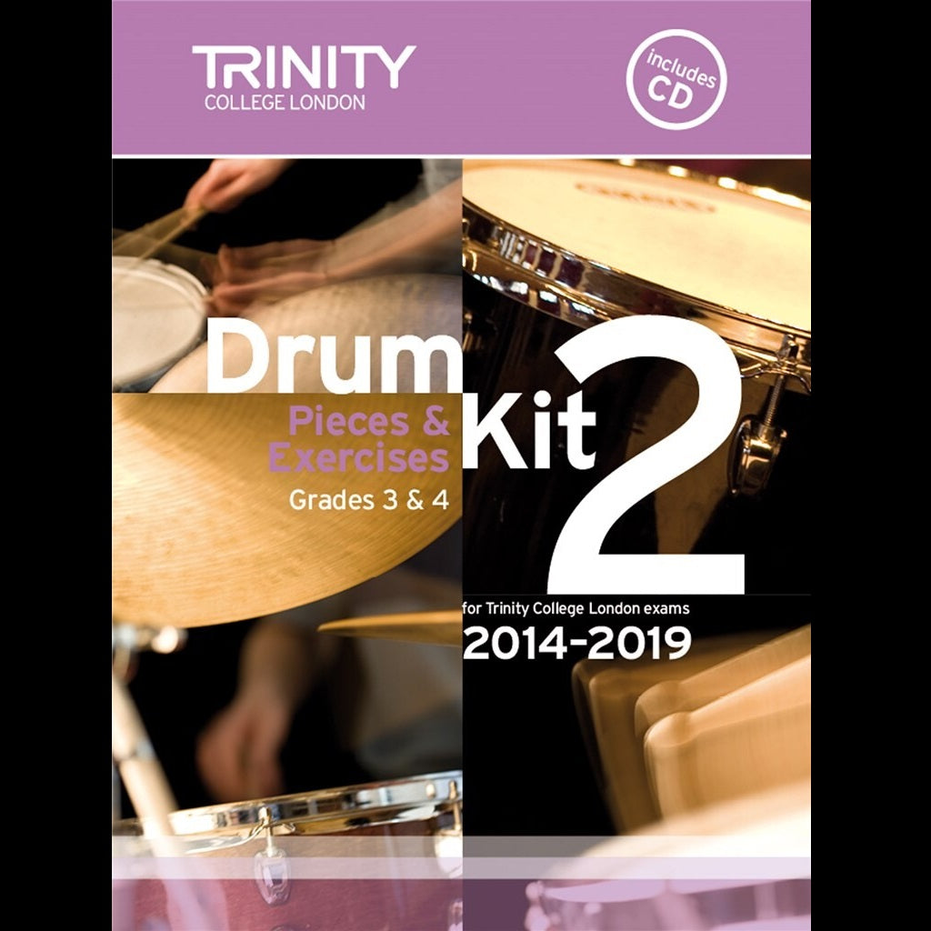 Trinity Drumkit 2014-19 Book 2 - Drum Exam Music available at Foulds Guitars Derby