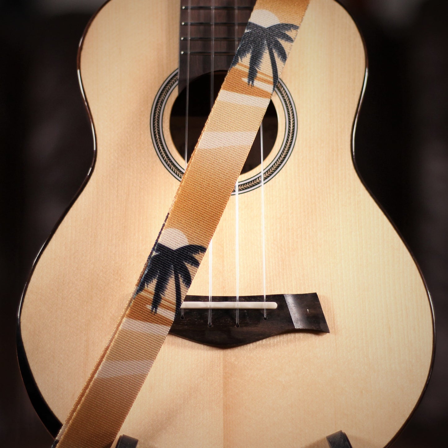 Leathergraft Uke Strap Hawaiian Tan - Straps available at Foulds Guitars Derby