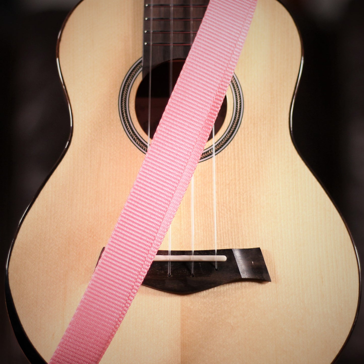 Leathergraft Uke Strap Pink - Straps available at Foulds Guitars Derby