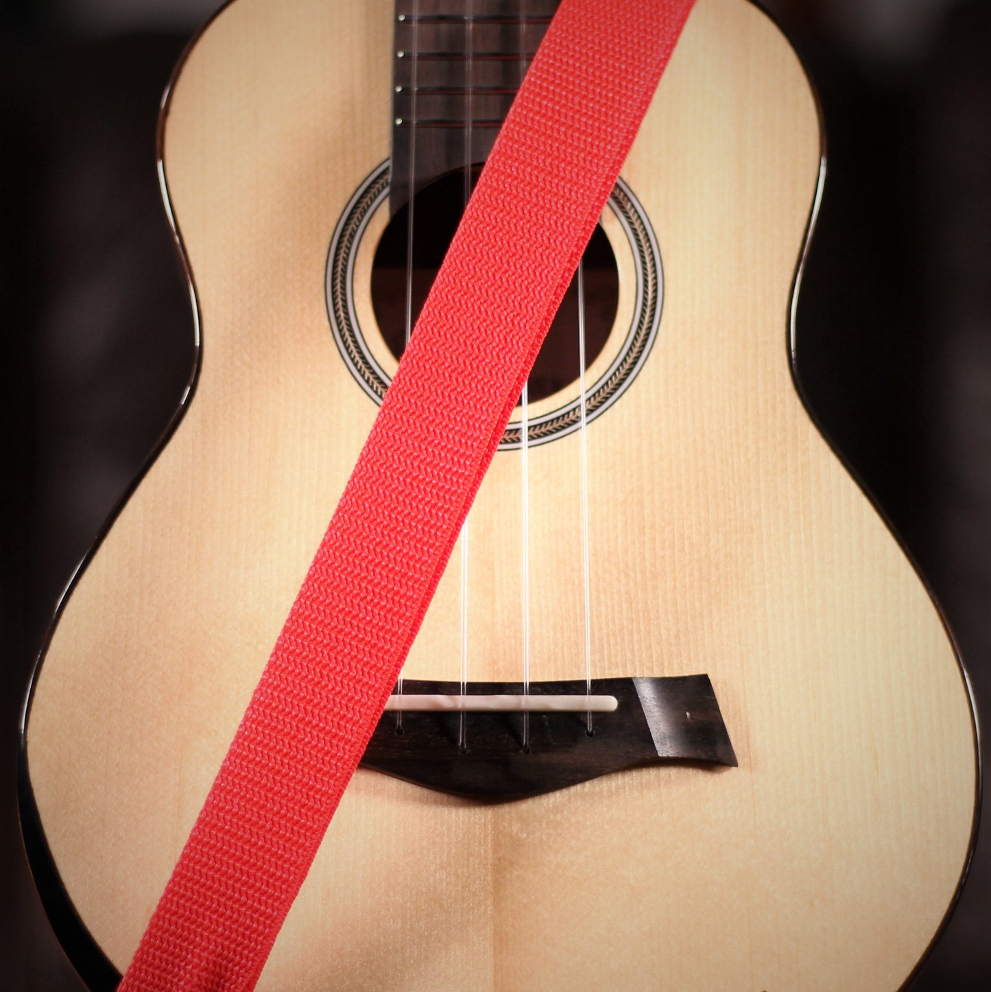 Leathergraft Uke Strap Red - Straps available at Foulds Guitars Derby