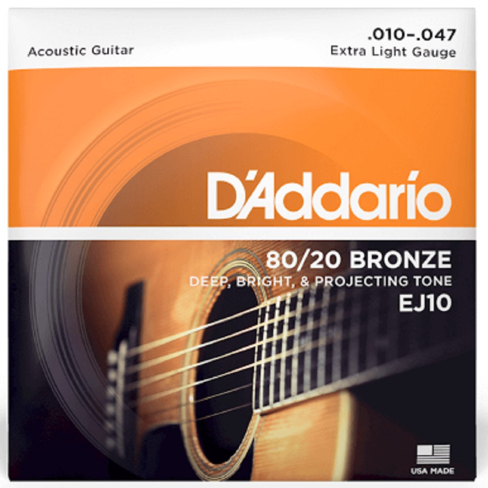 D'Addario EJ10 - Acoustic Guitar Strings available at Foulds Guitars Derby