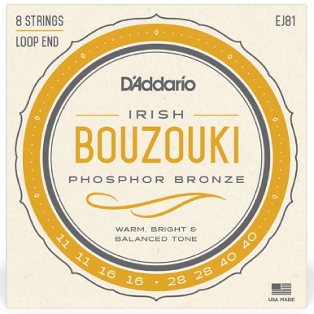 D'Addario EJ81 Irish Bouzouki - Folk Strings available at Foulds Guitars Derby