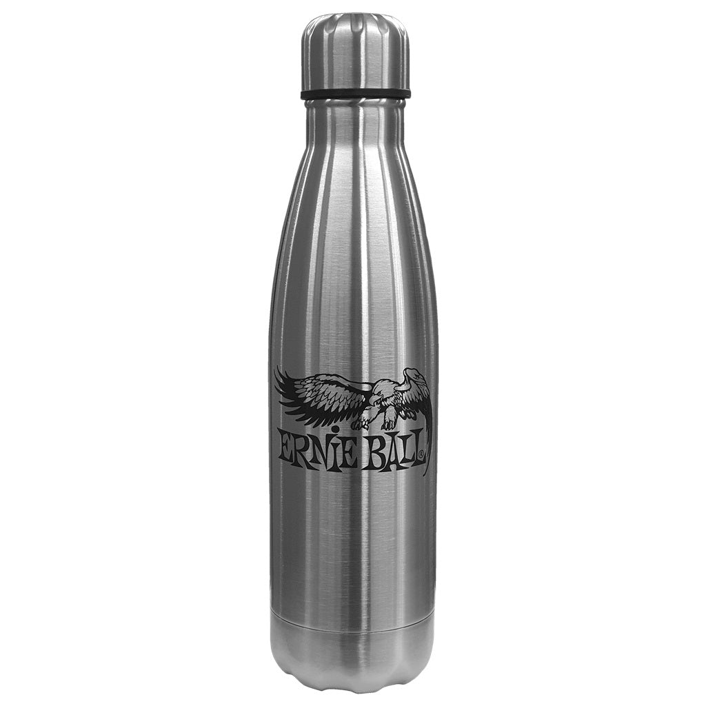Ernie Ball Steel Insulated Water Bottle - Gifts available at Foulds Guitars Derby