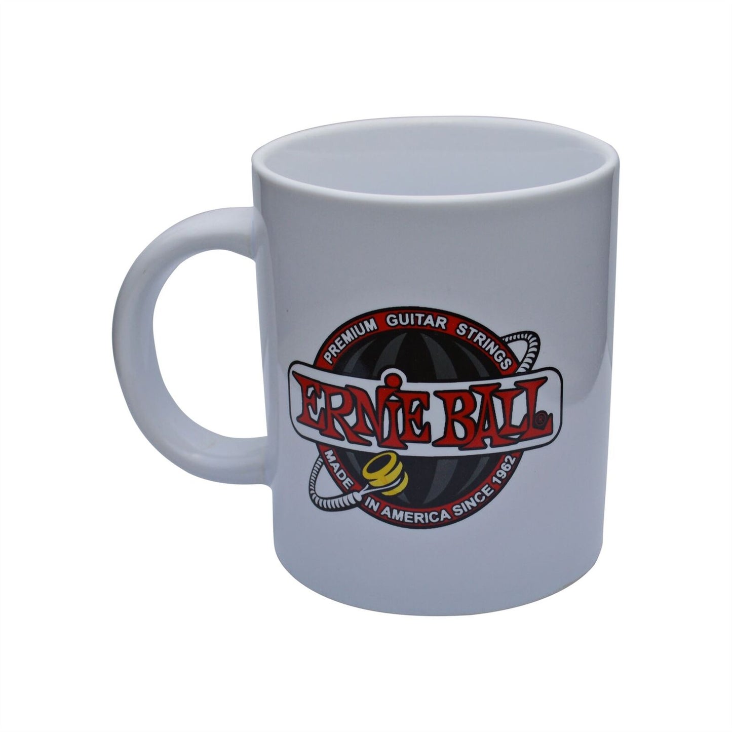 Ernie Ball Logo Mug Colour - Mugs available at Foulds Guitars Derby