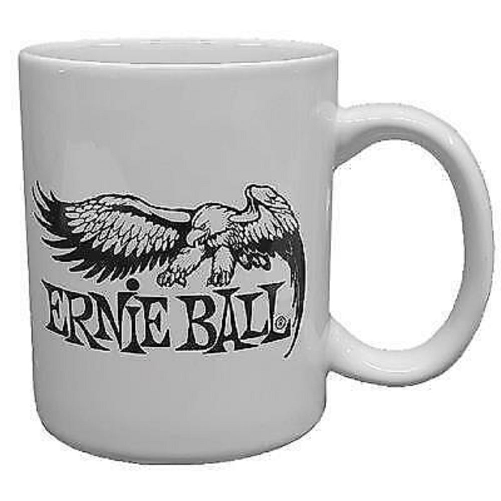 Ernie Ball B&W Logo Mug - Mugs available at Foulds Guitars Derby