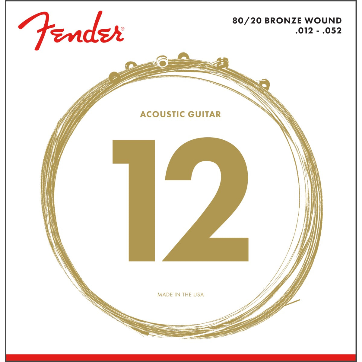 Fender 70L 80/20 Bronze 12-52 - Acoustic Guitar Strings available at Foulds Guitars Derby