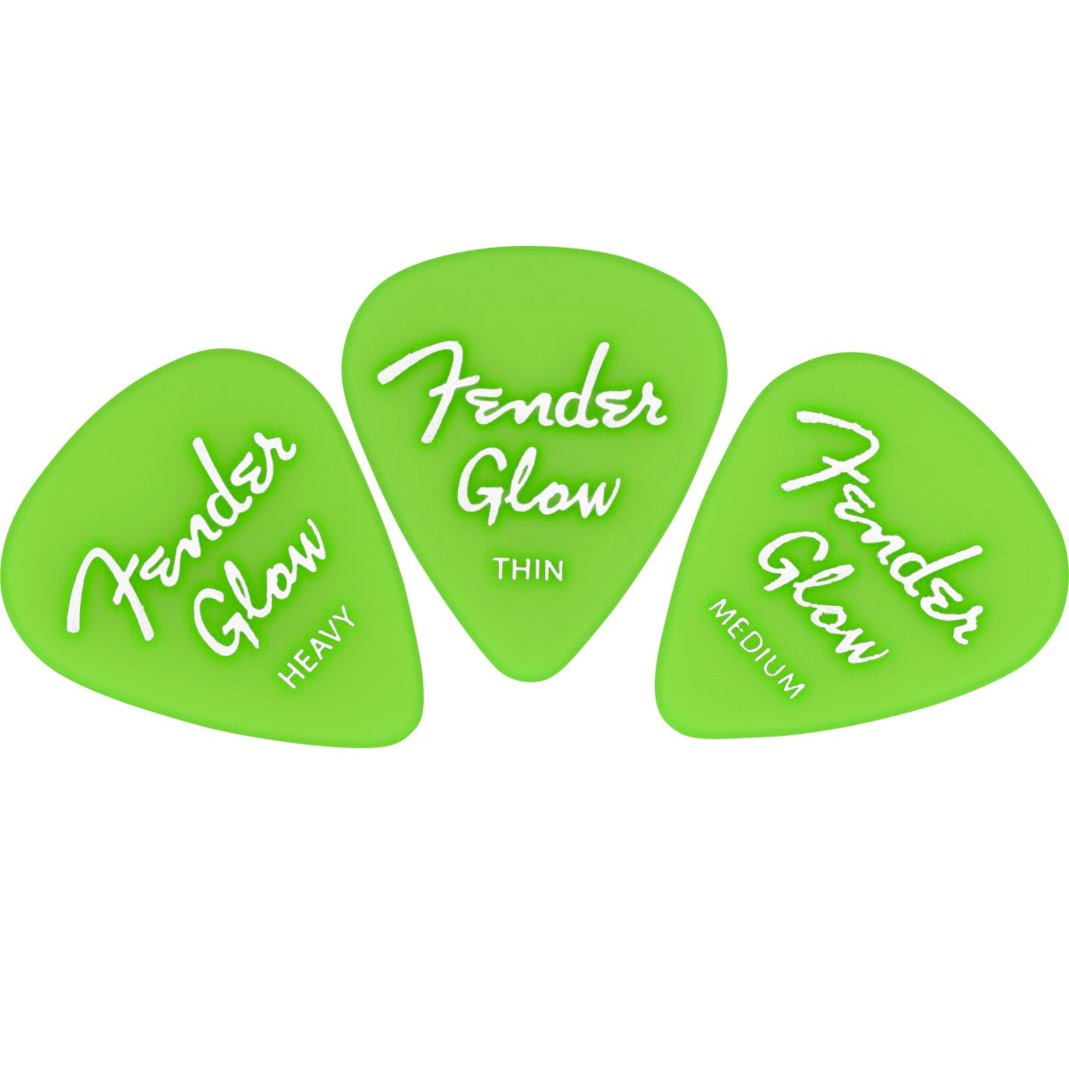 Fender 351 Glow in the Dark Picks 12 Pack Various Gauges - Picks available at Foulds Guitars Derby