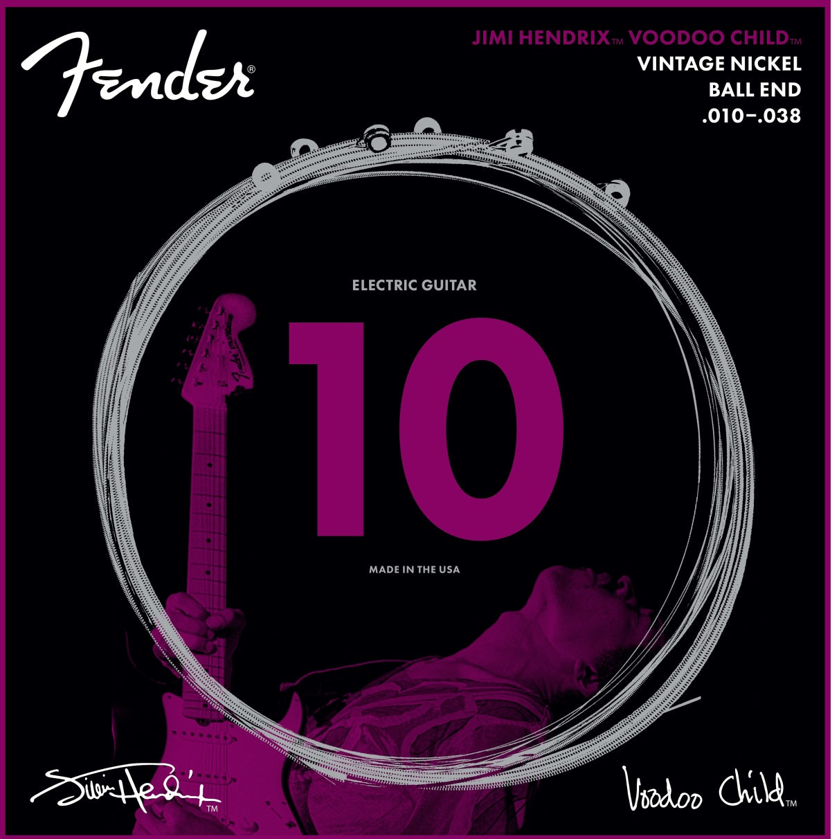 Fender Hendrix Voodoo Child Nickel 10-38 - Electric Guitar Strings available at Foulds Guitars Derby
