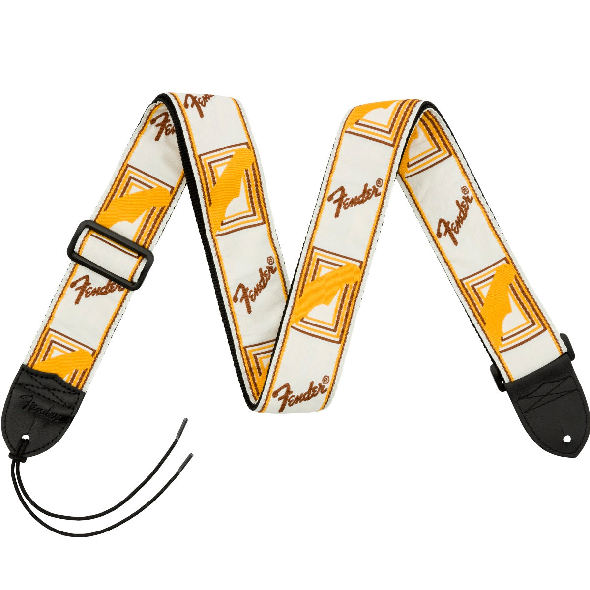 Fender Mono Strap White/Brown/Yellow - Straps available at Foulds Guitars Derby