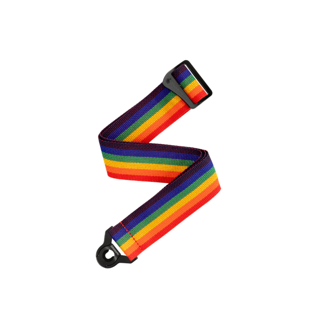 D'Addario Auto Lock Strap - Rainbow