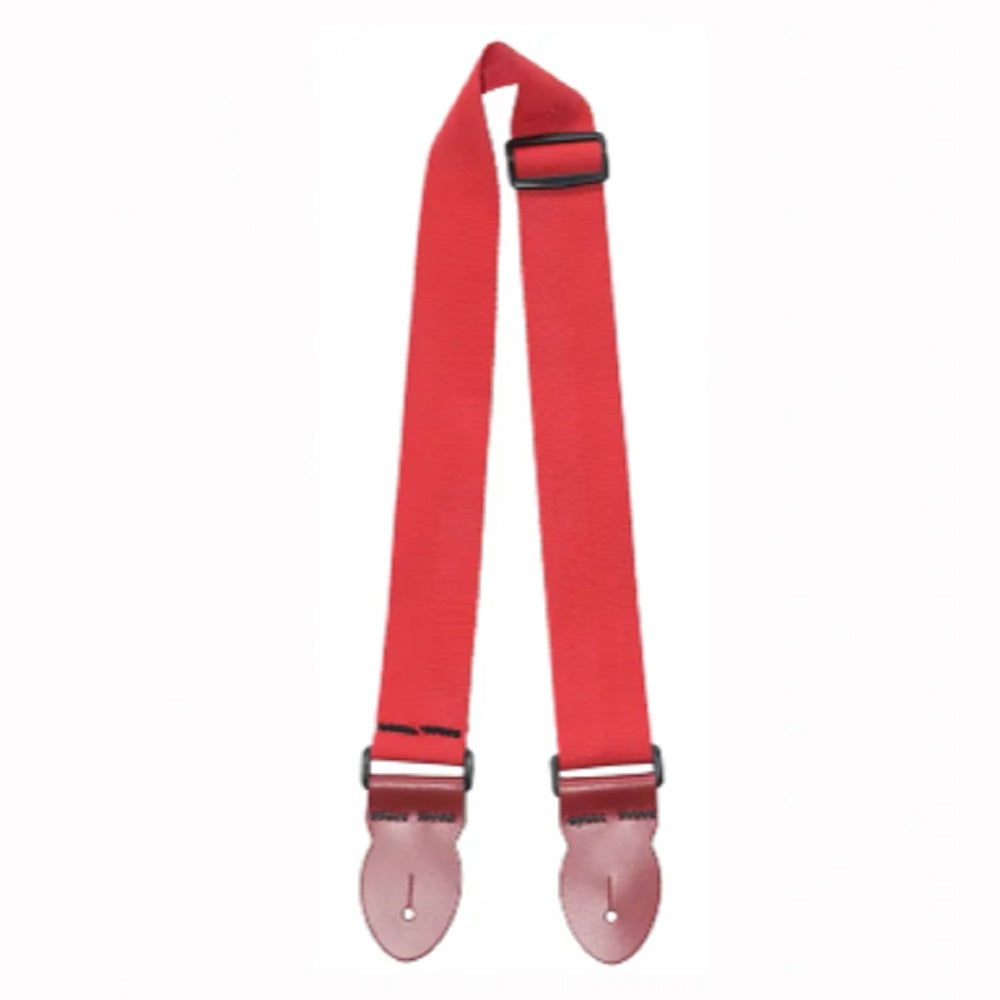 Leathergraft Webbing Red - Straps available at Foulds Guitars Derby