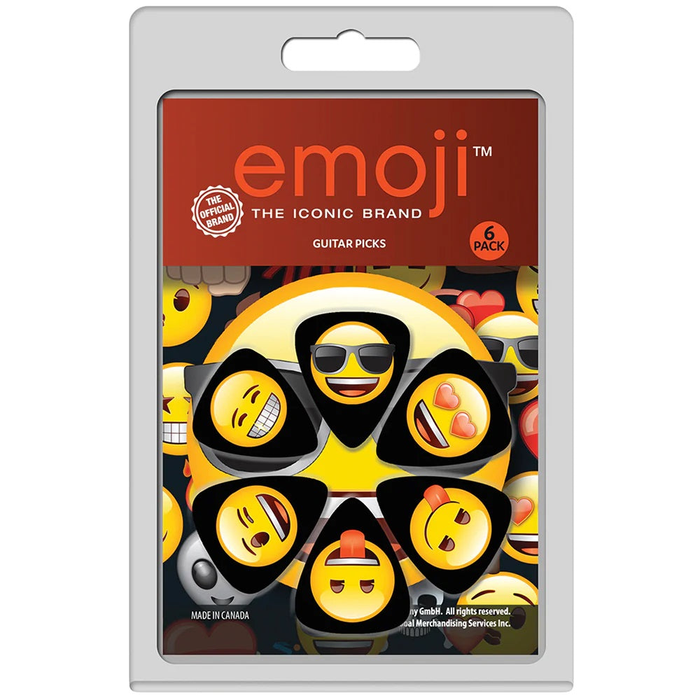 Perri's Emoji Face Picks 6 Pack - Picks available at Foulds Guitars Derby