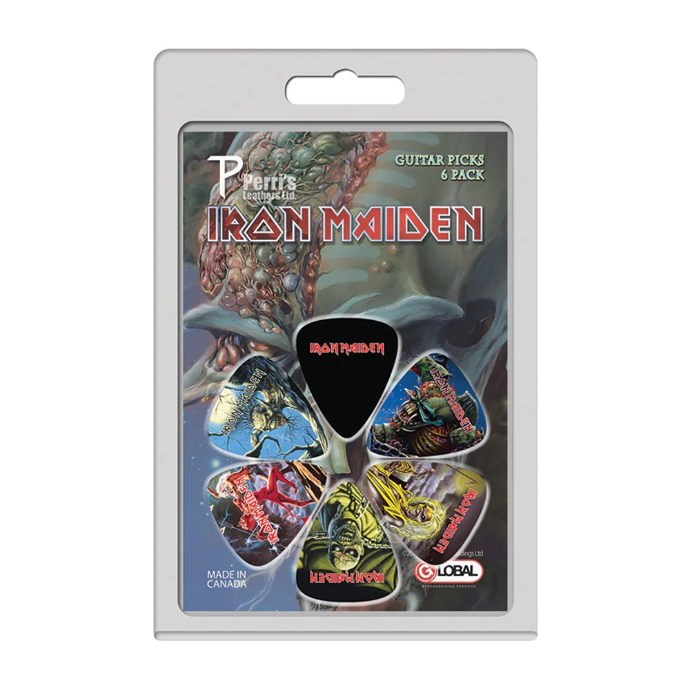Perri's Iron Maiden Picks 6 Pack - Picks available at Foulds Guitars Derby