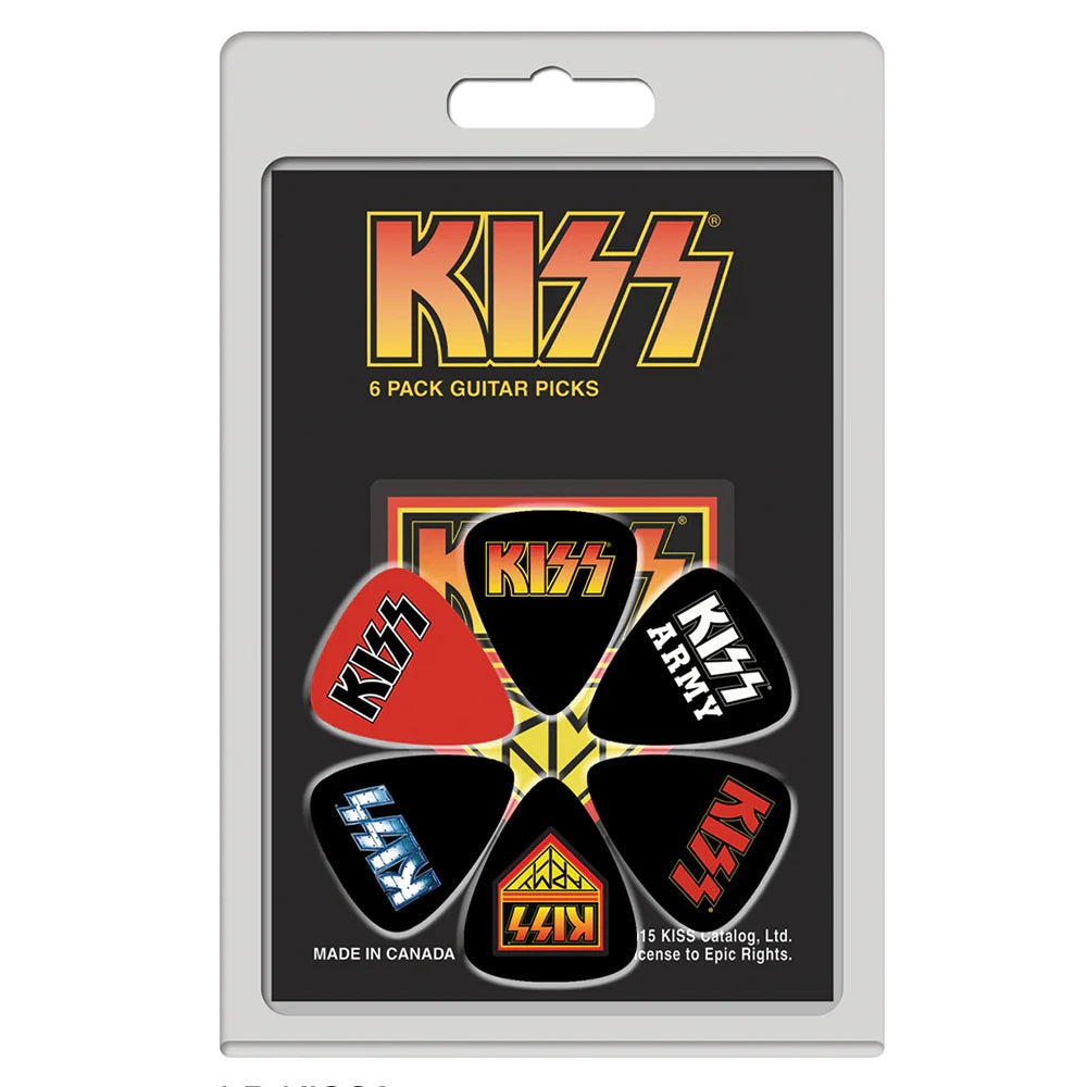 Perri's Kiss Picks 6 Pack - Picks available at Foulds Guitars Derby