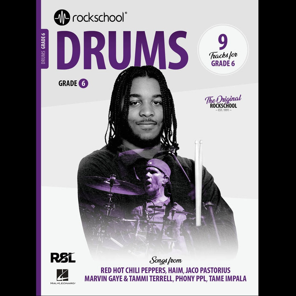 Rockschool Drums Grade 6 (2024) - Drum Exam Music available at Foulds Guitars Derby