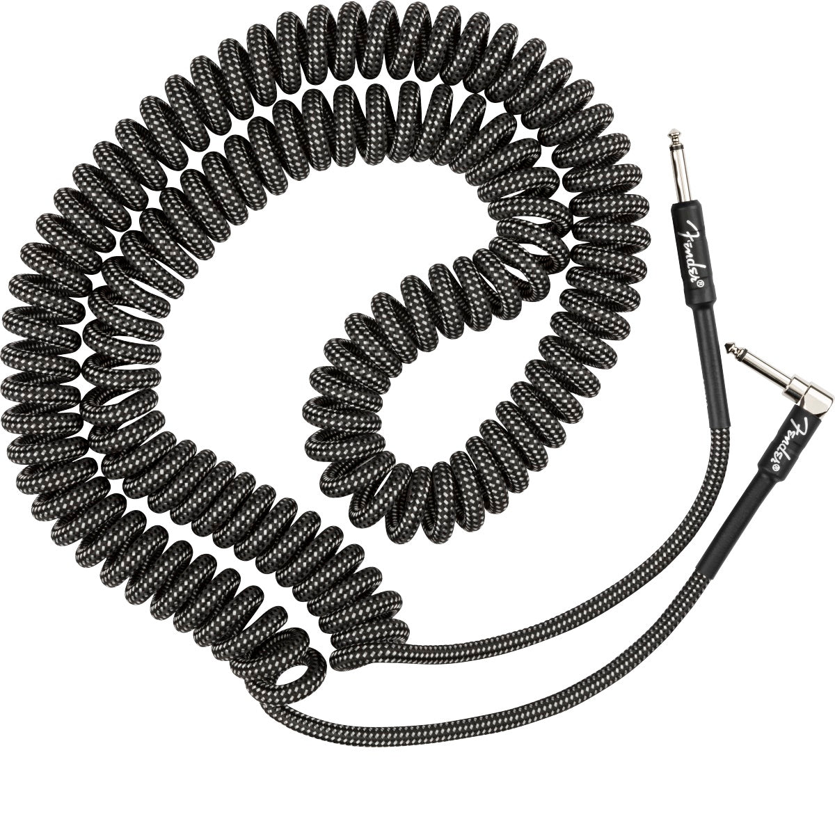 Fender Pro Coil Cable 30ft Grey Tweed - Right Angled available at Foulds Guitars Derby
