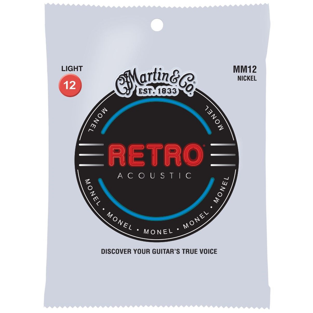 Martin Retro Monel MM12 12-54 - Acoustic Guitar Strings available at Foulds Guitars Derby