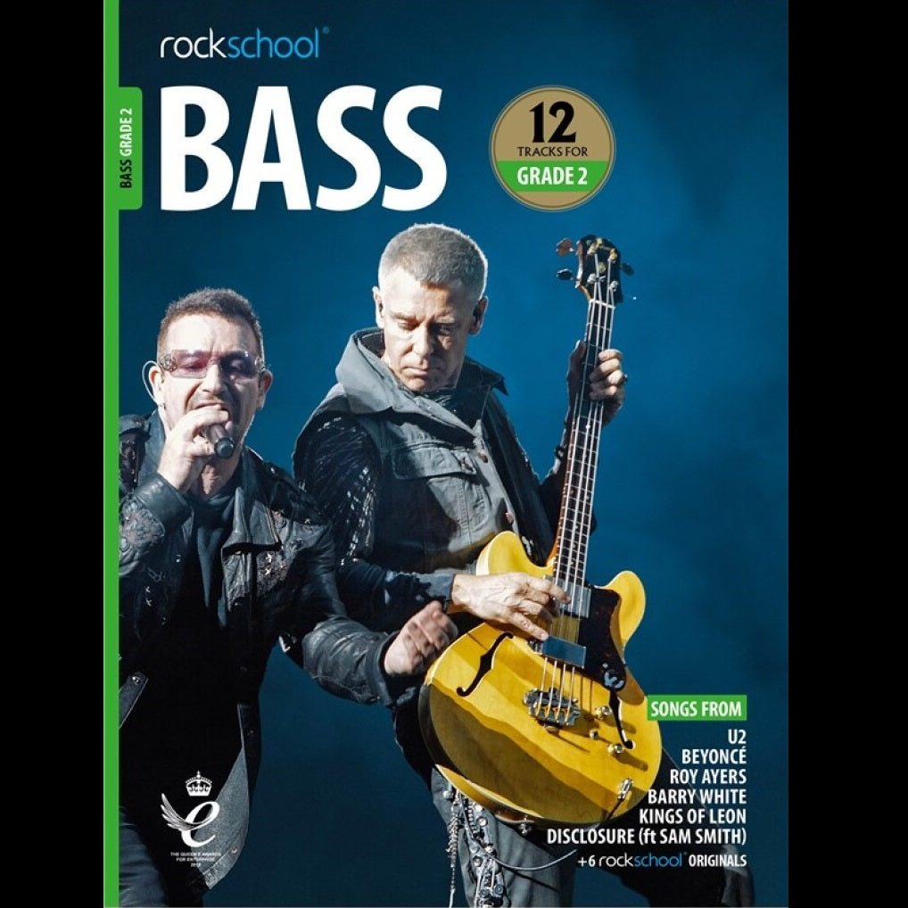 Rockschool Bass Gr 2 2018 - Bass Exam Books available at Foulds Guitars Derby