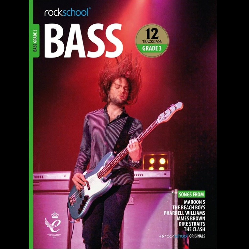 Rockschool Bass Gr 3 2018 - Bass Exam Books available at Foulds Guitars Derby