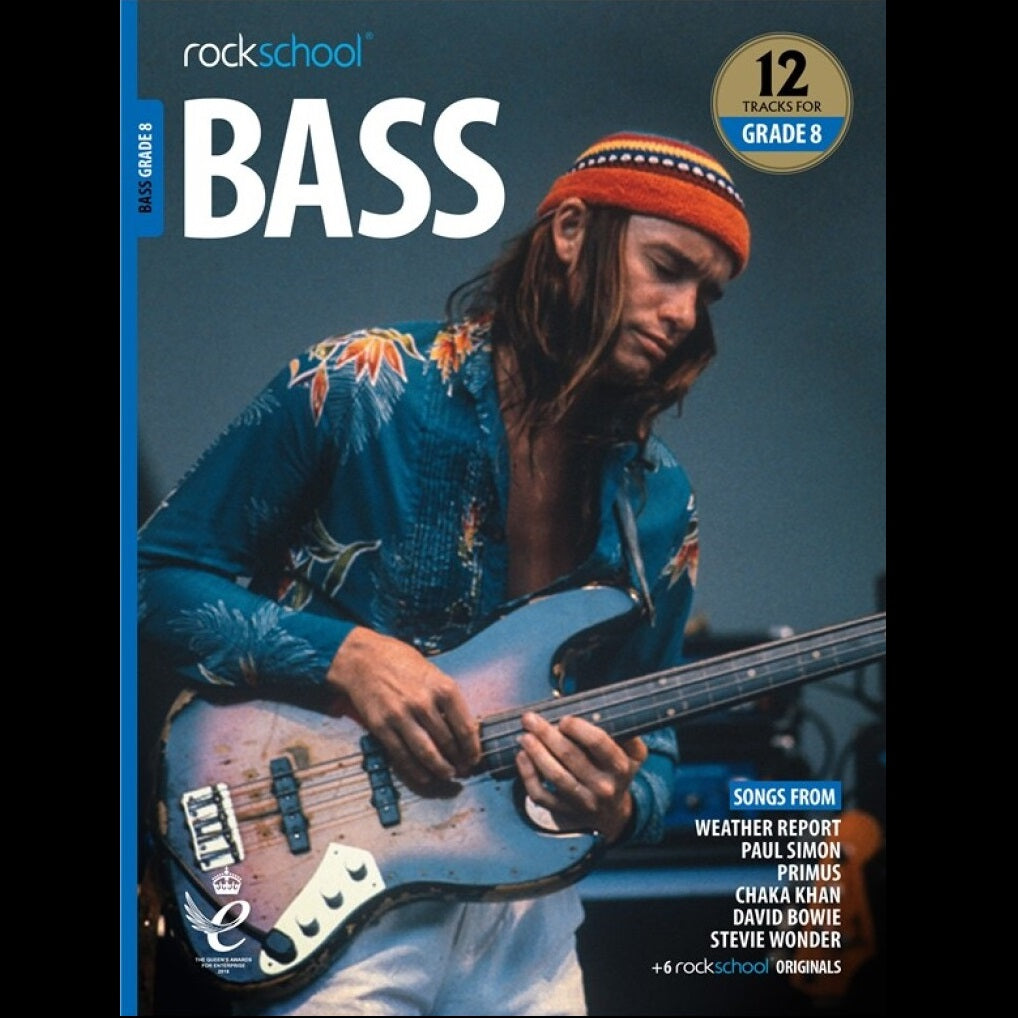 Rockschool Bass Gr 8 2018 - Bass Exam Books available at Foulds Guitars Derby
