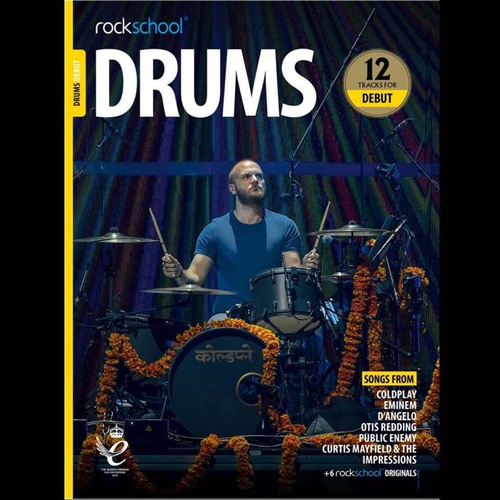 Rockschool Drums Debut 2018 - Drum Exam Music available at Foulds Guitars Derby