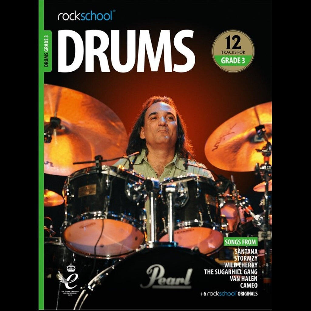 Rockschool Drums Gr 3 2018 - Drum Exam Music available at Foulds Guitars Derby