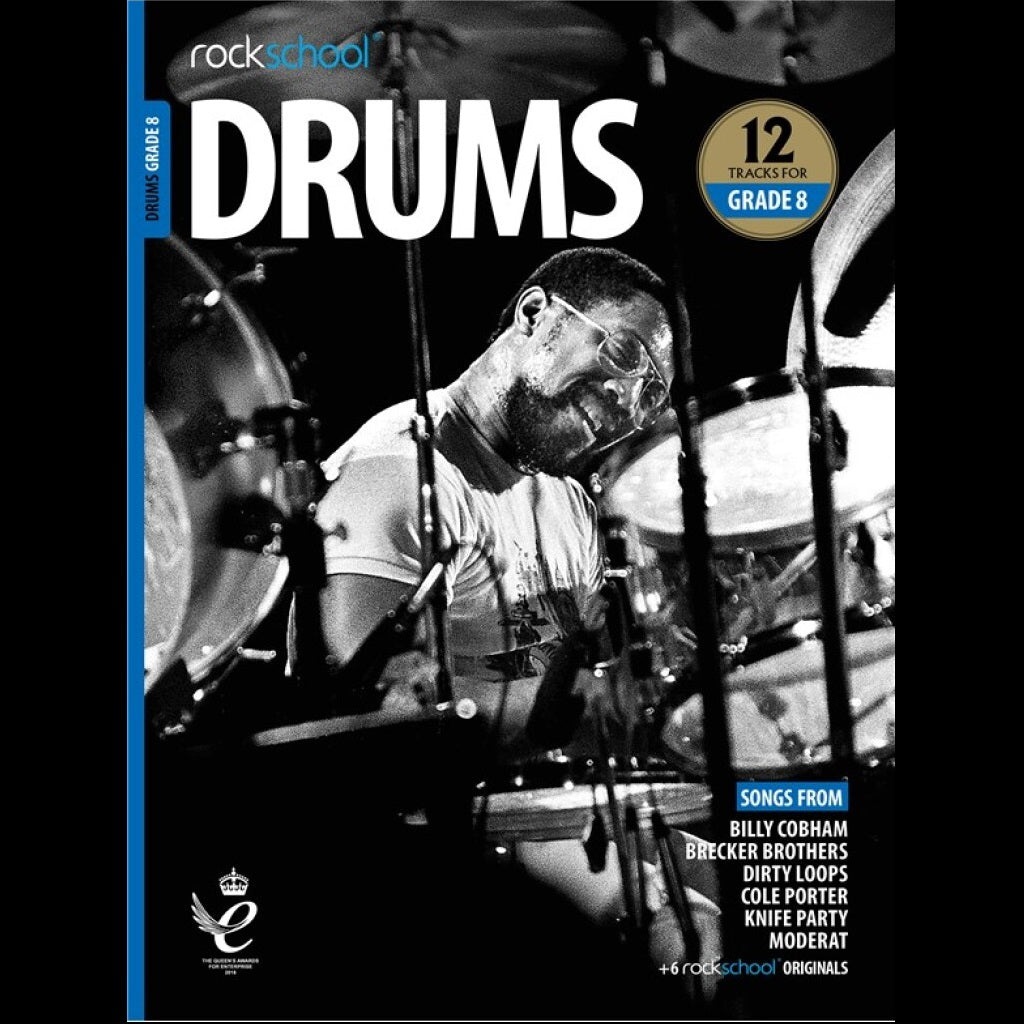 Rockschool Drums Grade 8 2018 - Drum Exam Music available at Foulds Guitars Derby