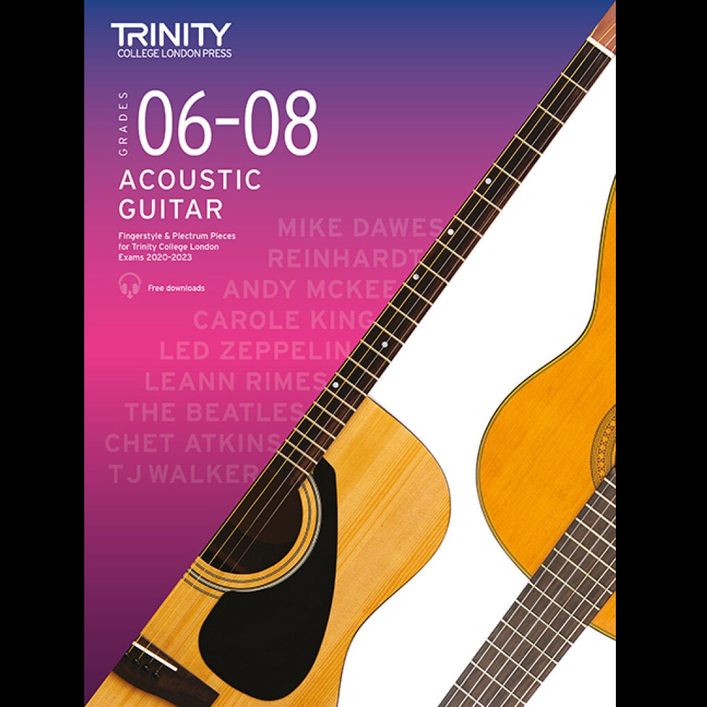 TCL Acoustic Guitar Grades 06-08 - Guitar Exam Books available at Foulds Guitars Derby