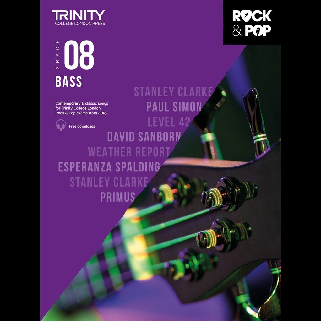 TGH Rock/Pop Gr 8 Bass - Bass Exam Books available at Foulds Guitars Derby