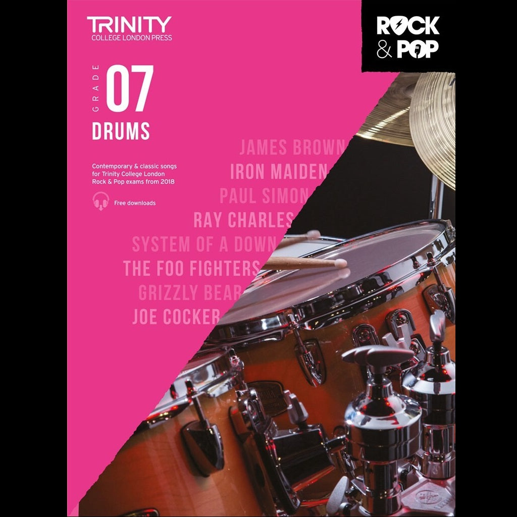 TCL Rock and Pop Drums Grade 7 - Drum Exam Music available at Foulds Guitars Derby